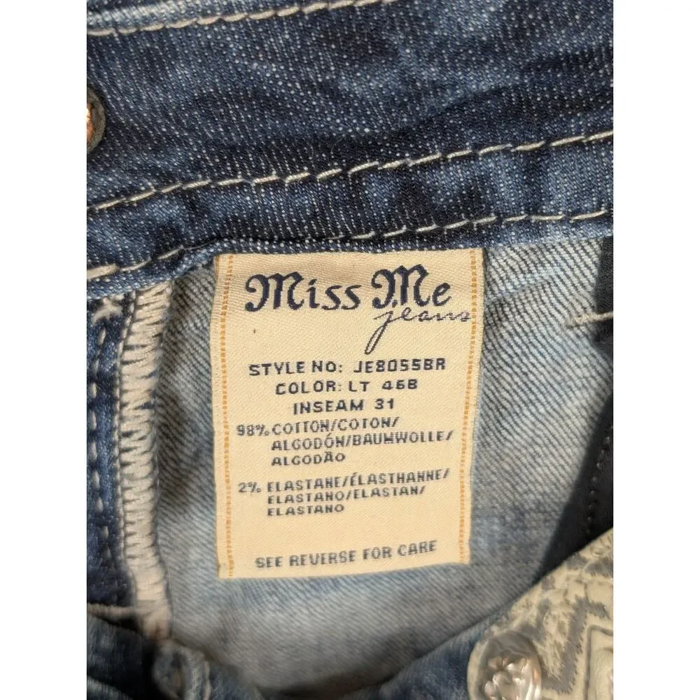 Miss Me Signature Rise Boot Jeans JE8055B4 Women's Size 26 - Picture 15 of 15
